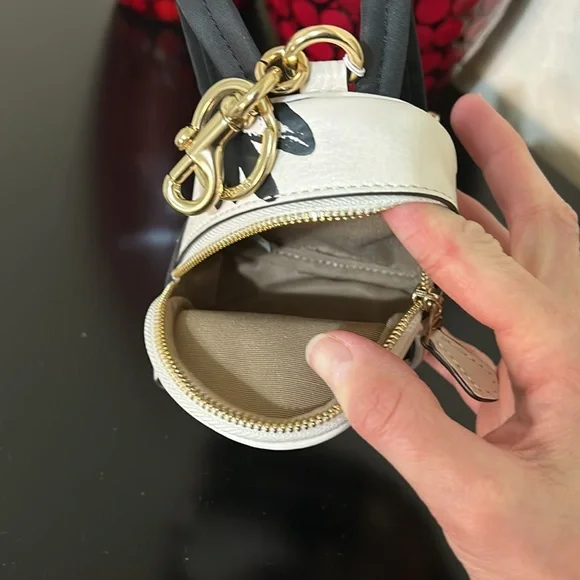 Coach NWT Mini Court Backpack Bag Charm With Floral Print - Picture 9 of 12